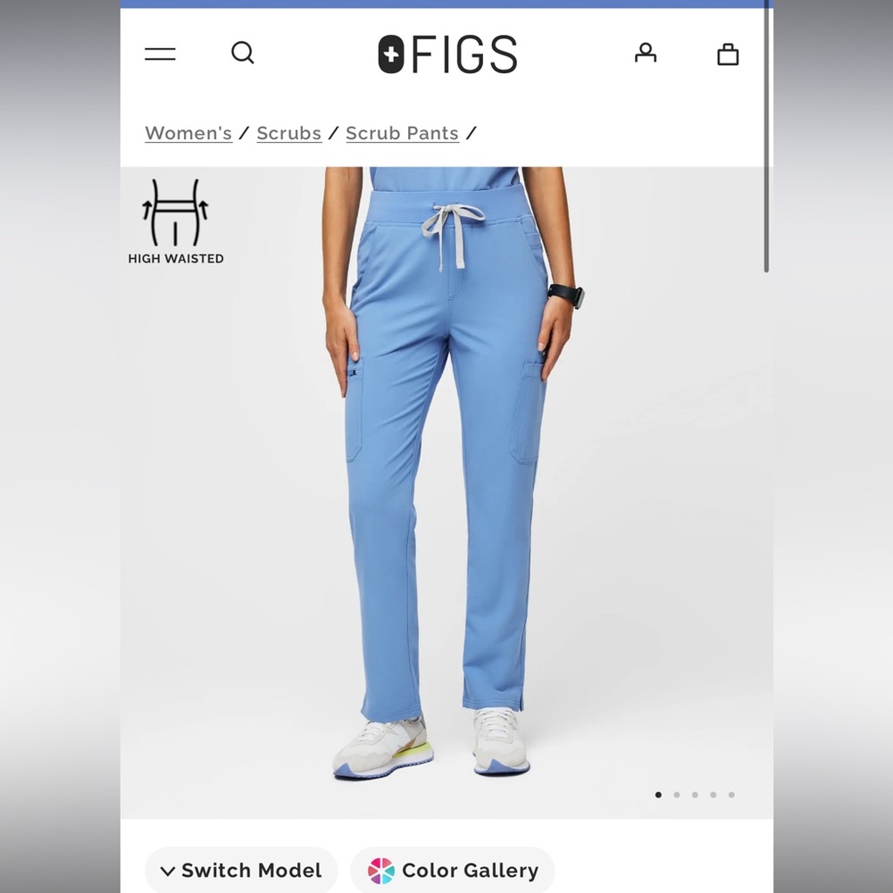 Figs Zola high waist Skinney scrub pants